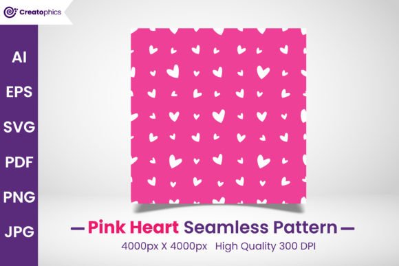 Download Pink Seamless Heart Pattern and Paper - Premium Resources