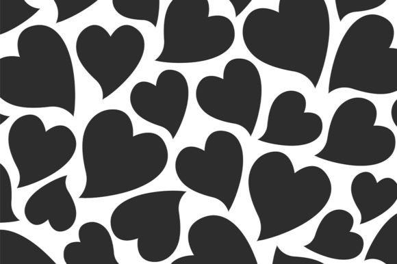 Download Black White Heart Pattern - Heart pattern Collection