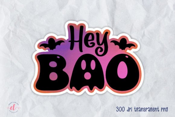 Download Hey Boo | Printable Halloween Sticker - Printable halloween Collection