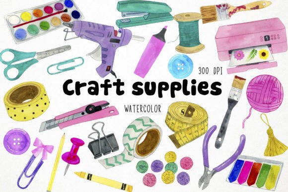 Download Watercolor Craft Clipart, Crafting - Craft Collection