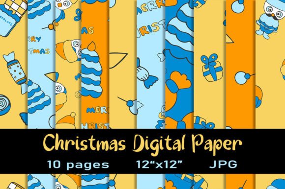 Download 10 Christmas Digital Paper Pack - Premium Resources