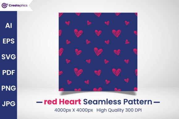 Download Red Seamless Heart Pattern and Paper - Premium Resources