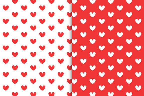 Download Red White Heart Pattern Background - Heart pattern Collection