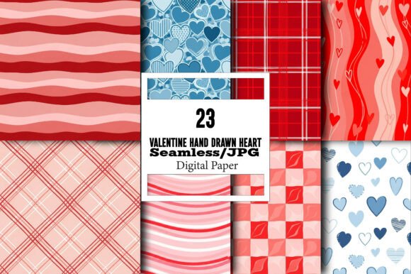 Download Valentine Hand Drawn Heart Pattern - Heart pattern Collection