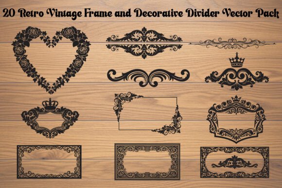 Download Retro Vintage Frame and Decorative - Vintage frame Collection
