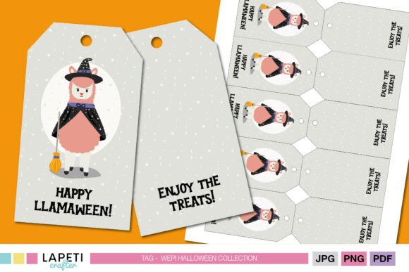 Download Printable Halloween Witch Llama Tags - Printable halloween Collection