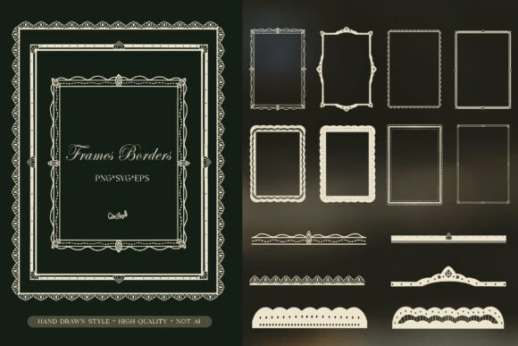 Download Elegant Vintage Frame Borders PNG SVG - Vintage frame Collection